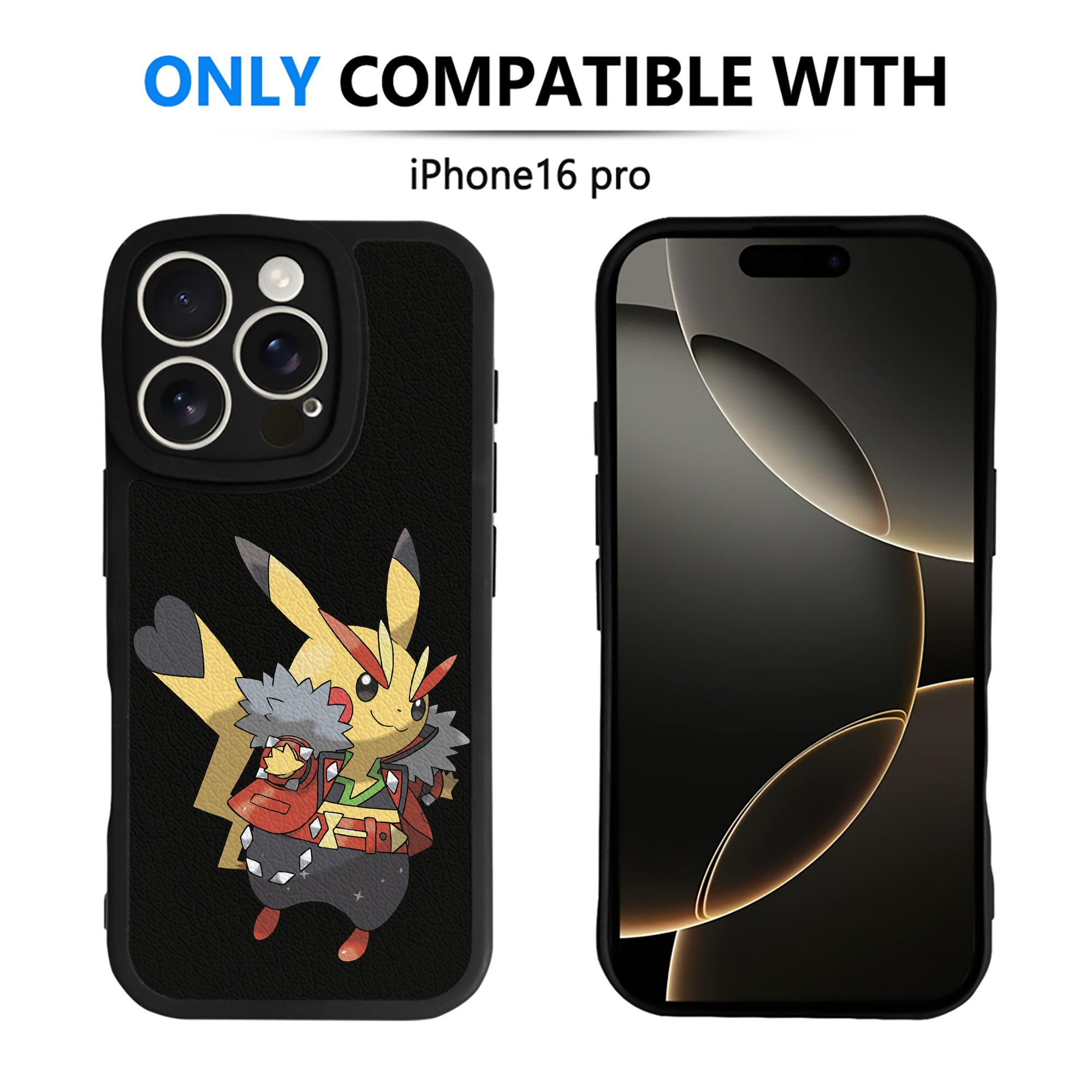 （画像用） ポケットモンスター Pokémon 【iPhone 16シリーズ対応】シリコンスマホケース（レザー調） 材質：シリコン